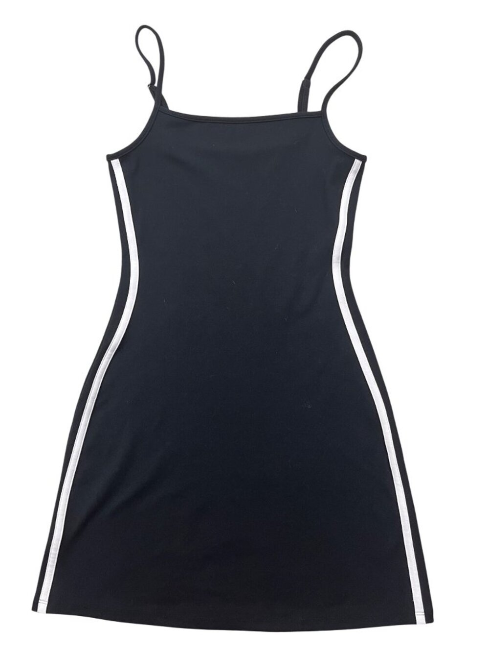 Wild Fable Athletic Tank Dress Womens XXS Black Stripe Sporty Chic Pickle Ball